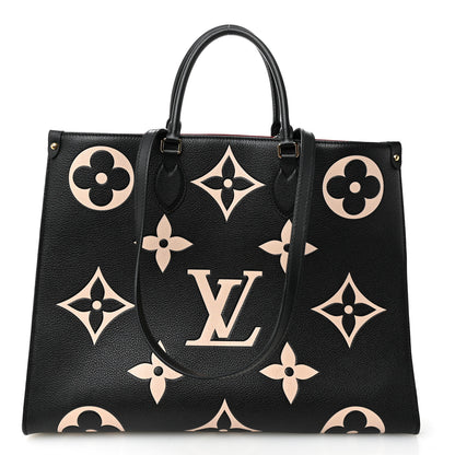 Louis Vuitton Empreinte Monogram Giant Onthego MM Black Beige 1 of 10