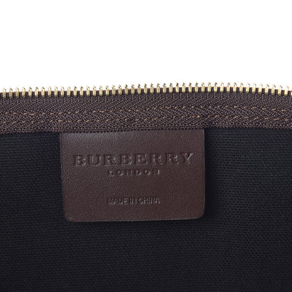 Burberry Haymarket Check Duffle Bag Dark Brown 6 of 9