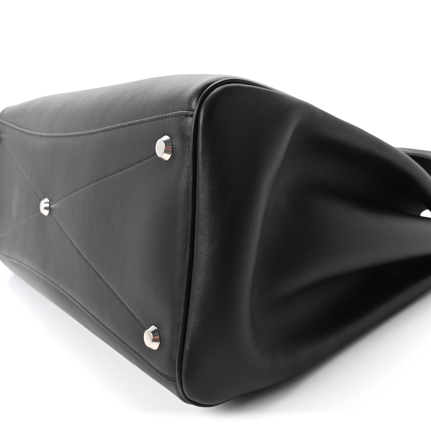 Smooth Calfskin Large Bel Air Carry All Bag Black