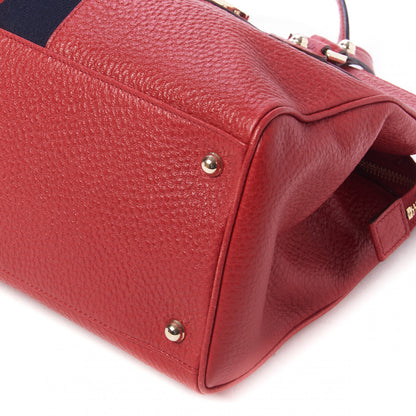 Gucci Calfskin Blondie Web Satchel Red 4 of 9