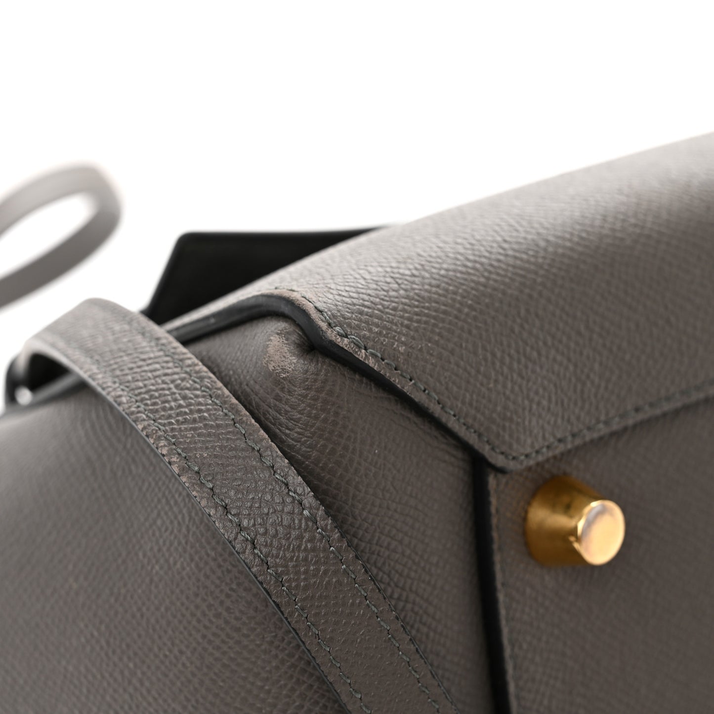 Grained Calfskin Mini Belt Bag Grey