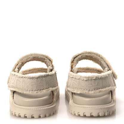 Christian Dior Cotton Dioract 10mm Sandals 36 Natural 7 of 12