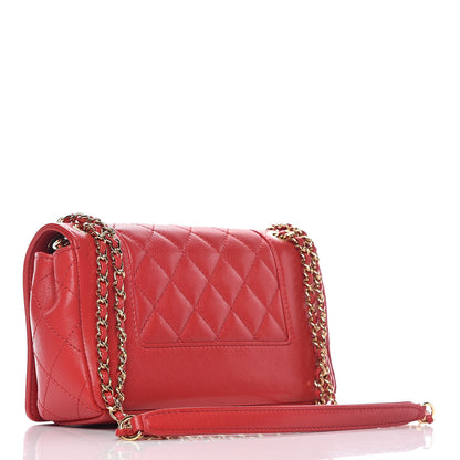 Chanel Sheepskin Quilted Small Vintage Mademoiselle Flap Red 3 of 10