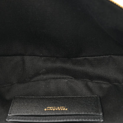 Salvatore Ferragamo Hammered Calfskin Small Smile Hobo Black 5 of 10
