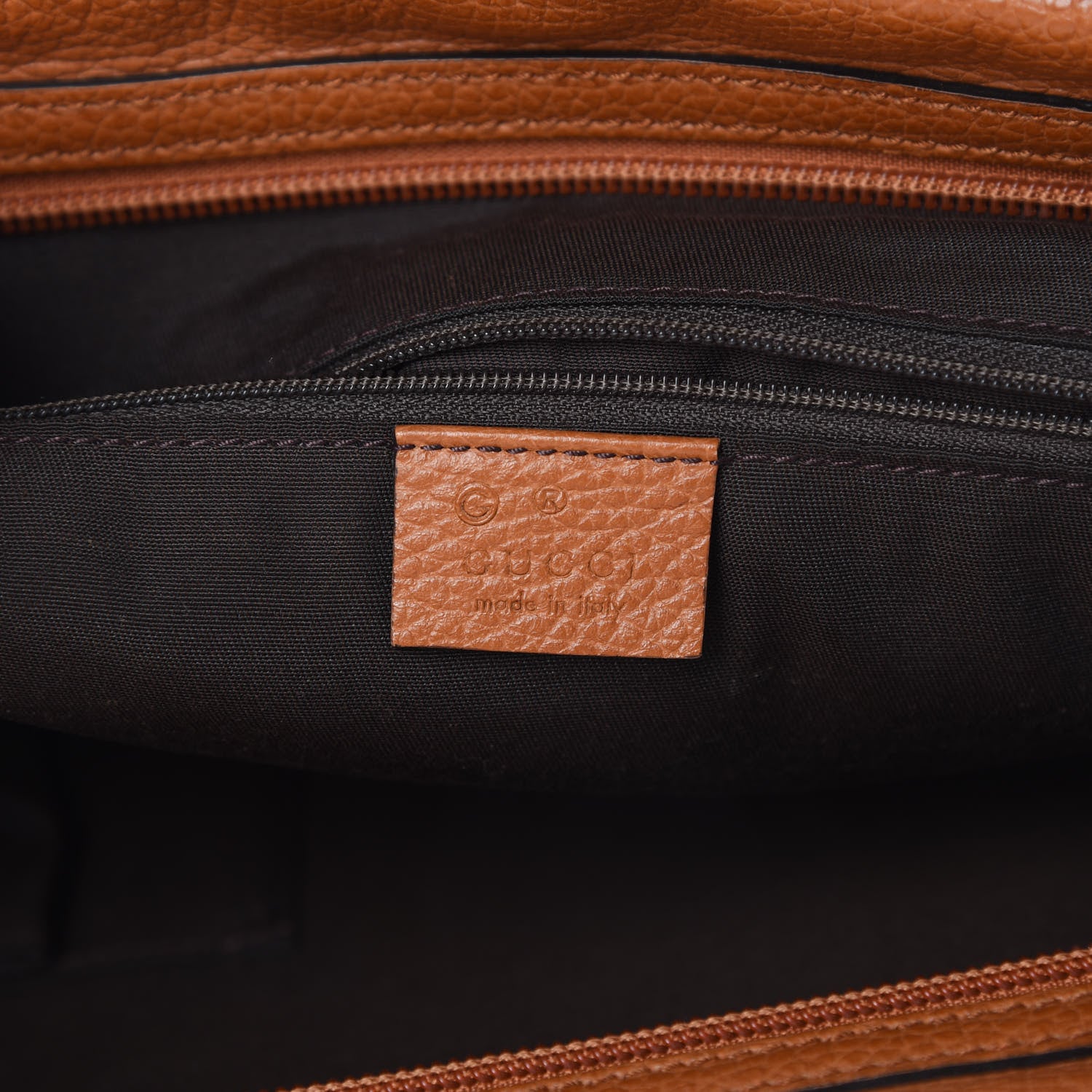 Gucci Grained Calfskin Large Princy Duffle Bag Light Brown 6 of 14