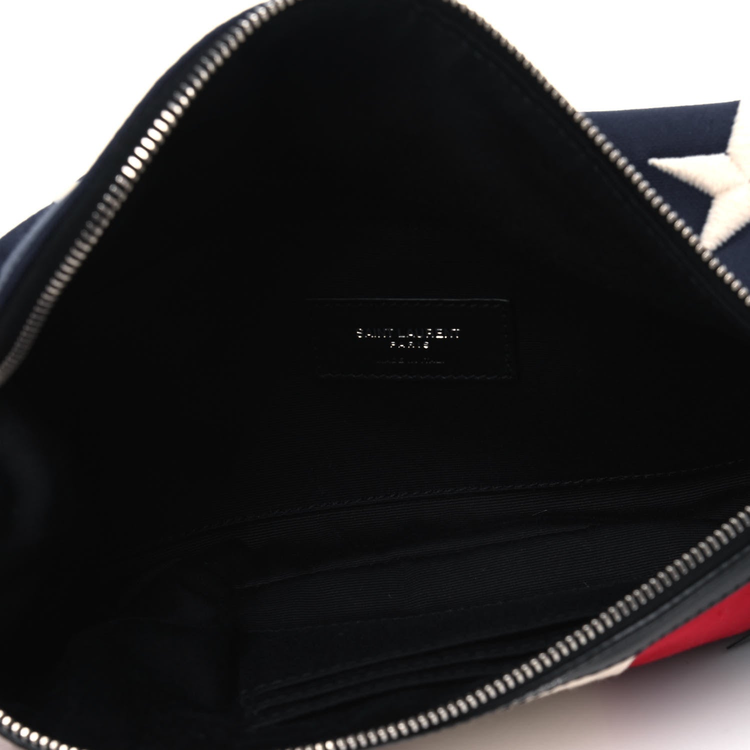 Saint Laurent Canvas Classic Belt Bag Red Blue White 4 of 5