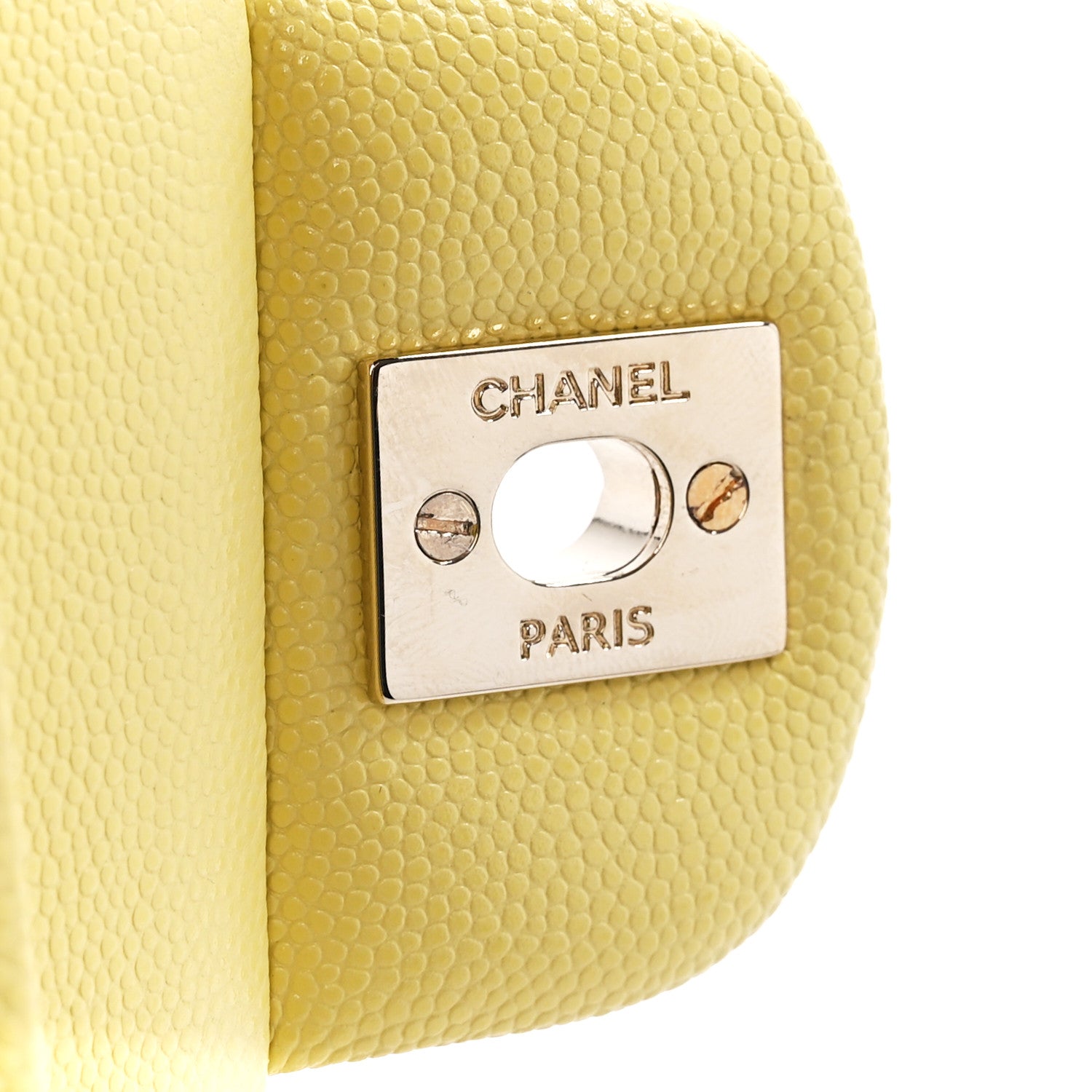 Chanel Caviar Quilted Small Double Flap Yellow 7 of 12
