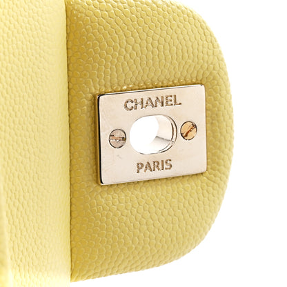 Chanel Caviar Quilted Small Double Flap Yellow 7 of 12