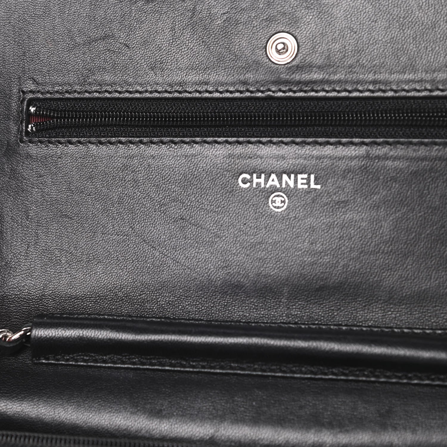 Chanel Lambskin Quilted Wallet On Chain WOC Black 13 of 17