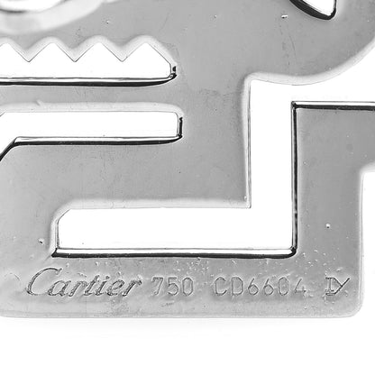 Cartier 18K White Gold Diamond Ruby Dragon Charm 4 of 4