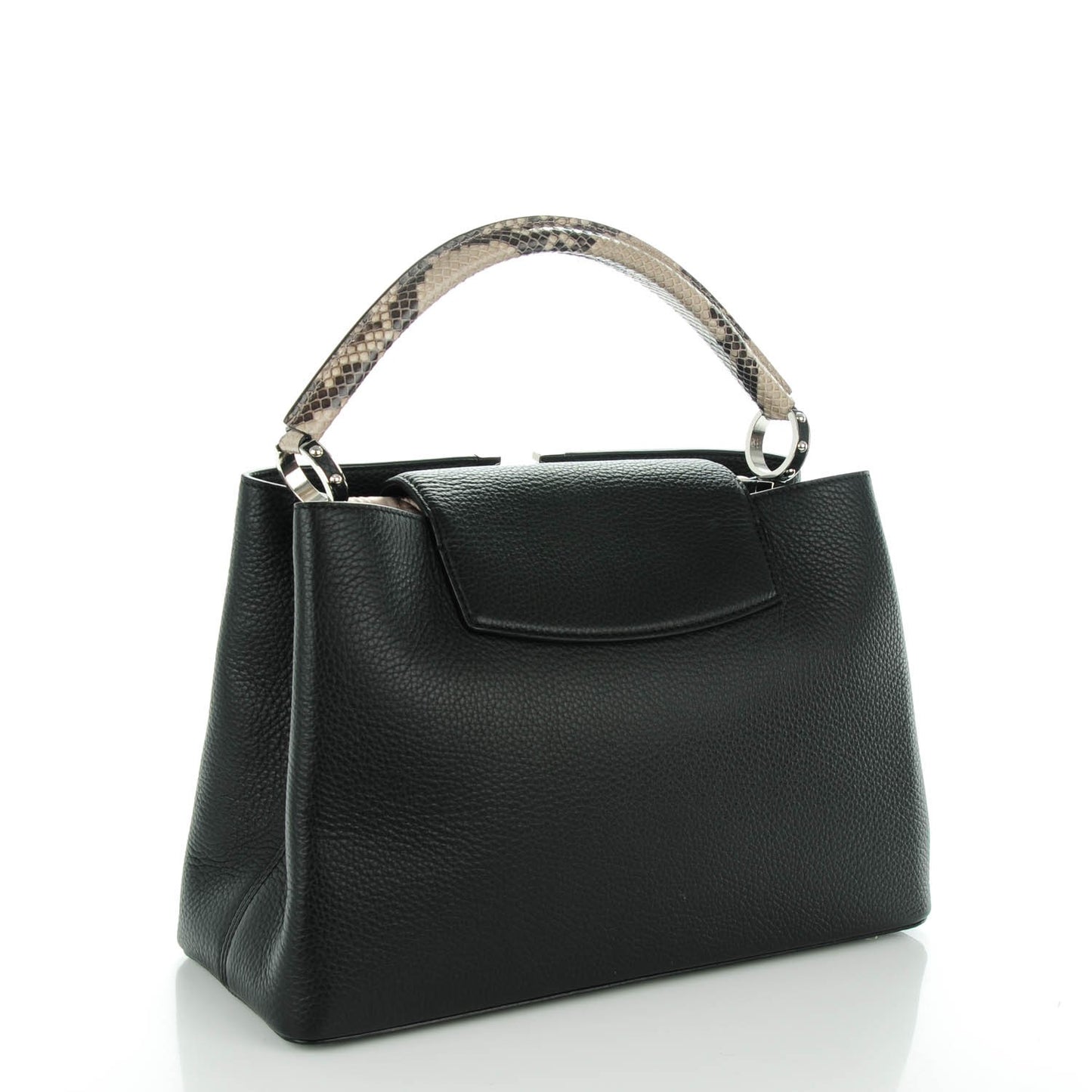 Taurillon Python Capucines MM Black