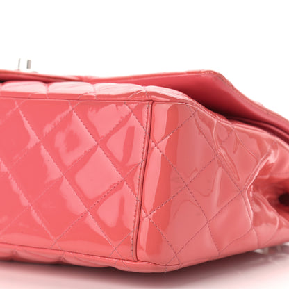 Chanel Patent Quilted Maxi Double Flap Pink 10 of 12
