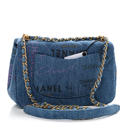 Chanel Denim Quilted Mini Denim Mood Rectangular Flap Blue Multicolor 3 of 9