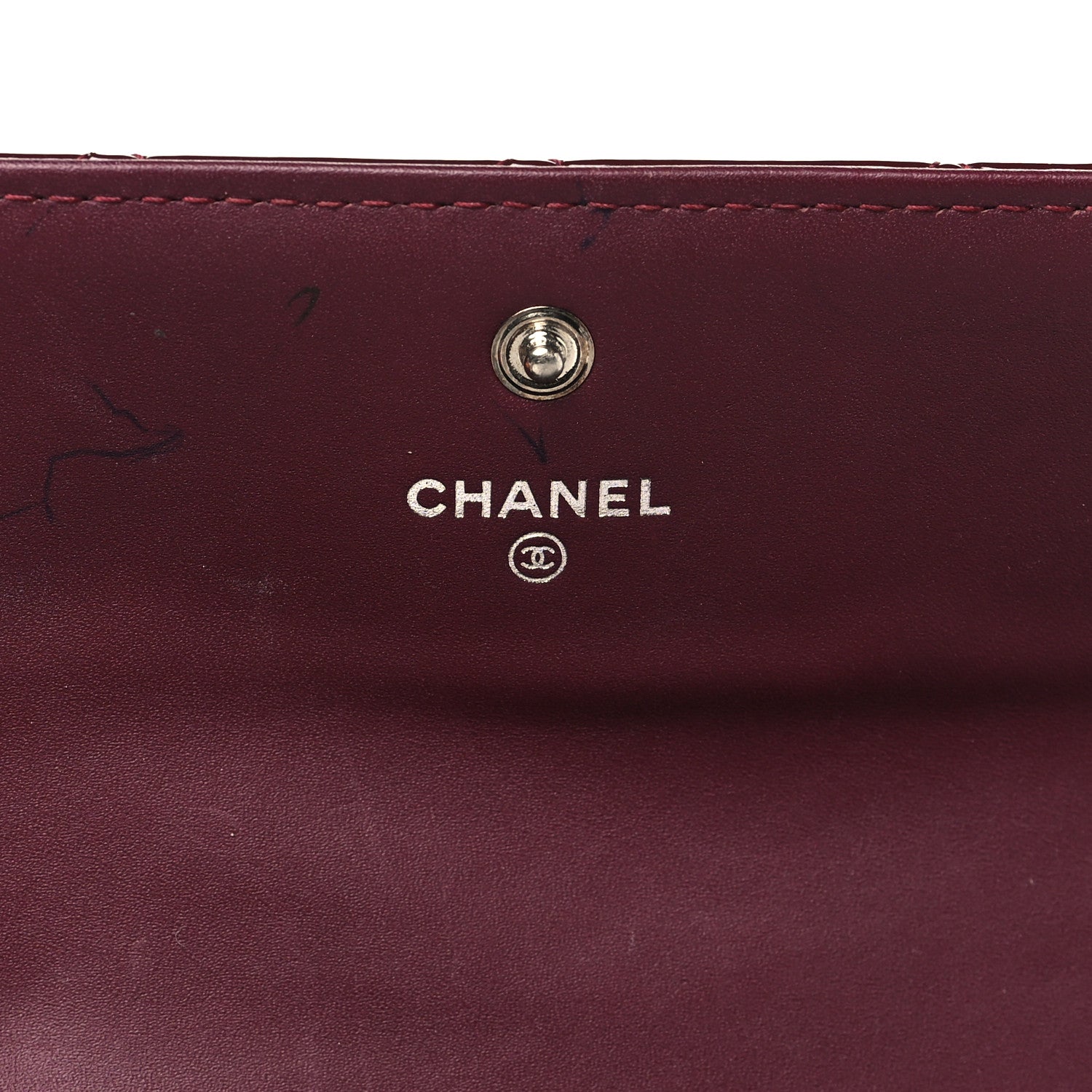 Chanel Patent Quilted Large Brilliant Flap Wallet Dark Burgundy 6 of 12