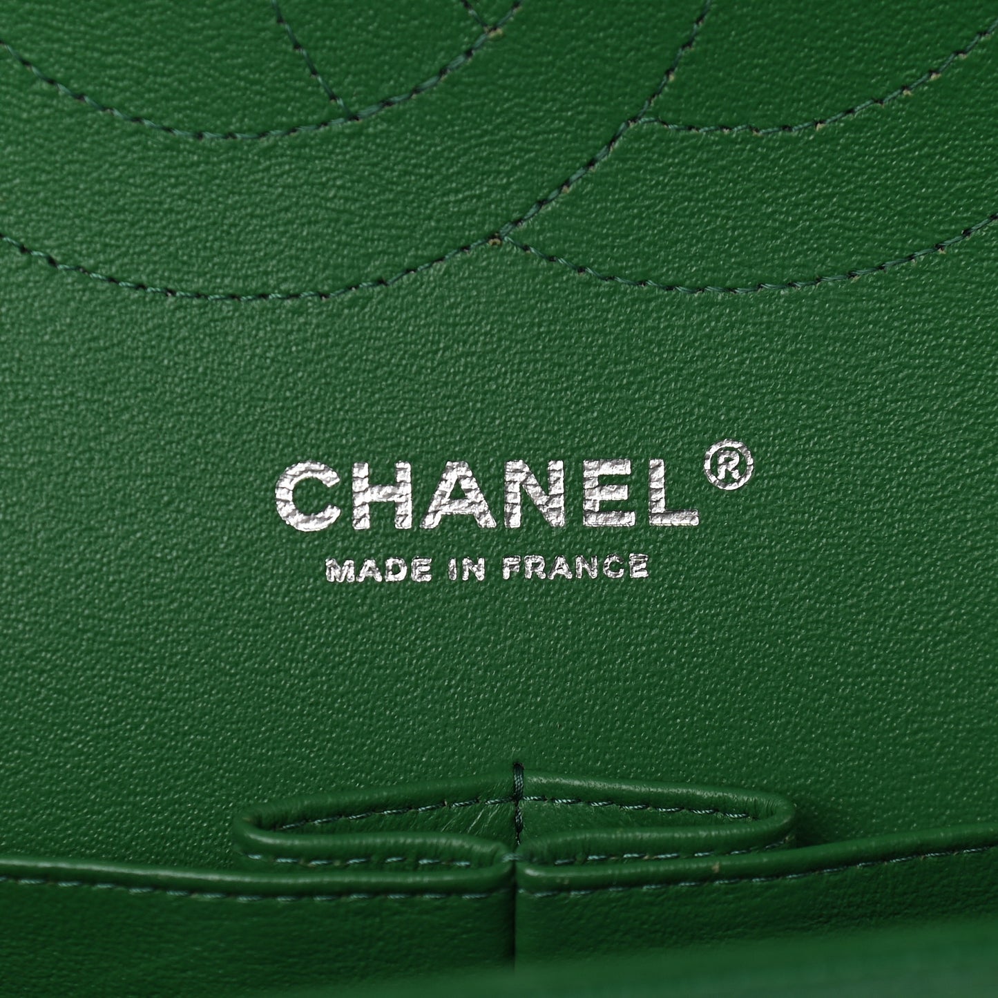 Caviar Quilted Jumbo Double Flap Green