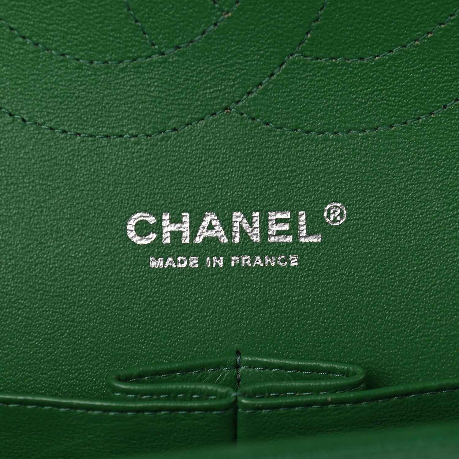Chanel Caviar Quilted Jumbo Double Flap Green 6 of 9