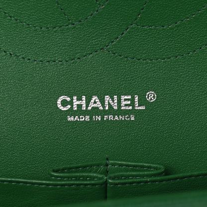 Chanel Caviar Quilted Jumbo Double Flap Green 6 of 9