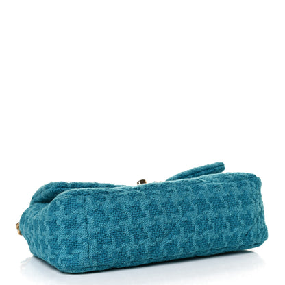 Chanel Tweed Quilted Medium Chanel 19 Flap Turquoise 4 of 12