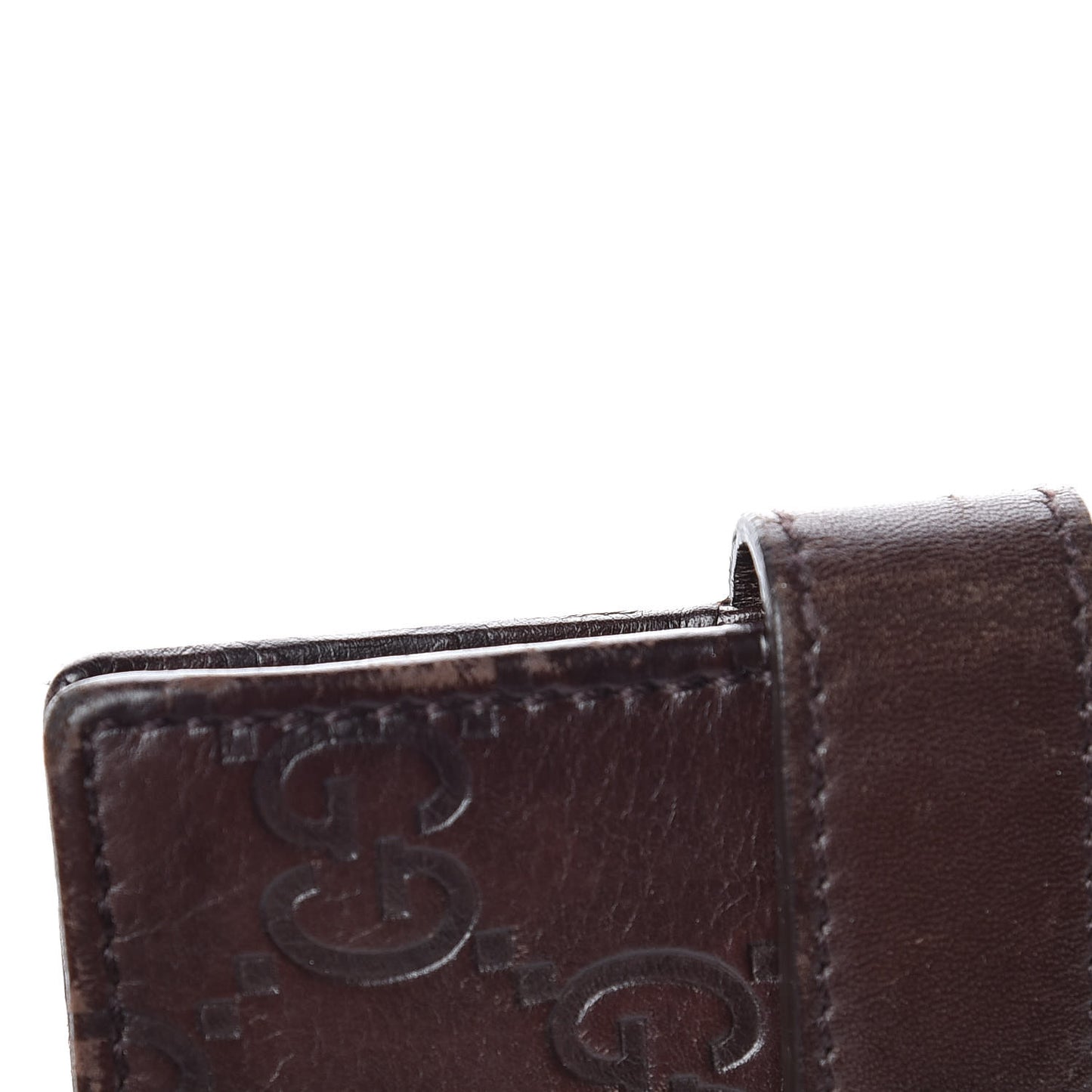 Guccissima Marguax Calfskin Avel Card Holder Wallet Chocolate