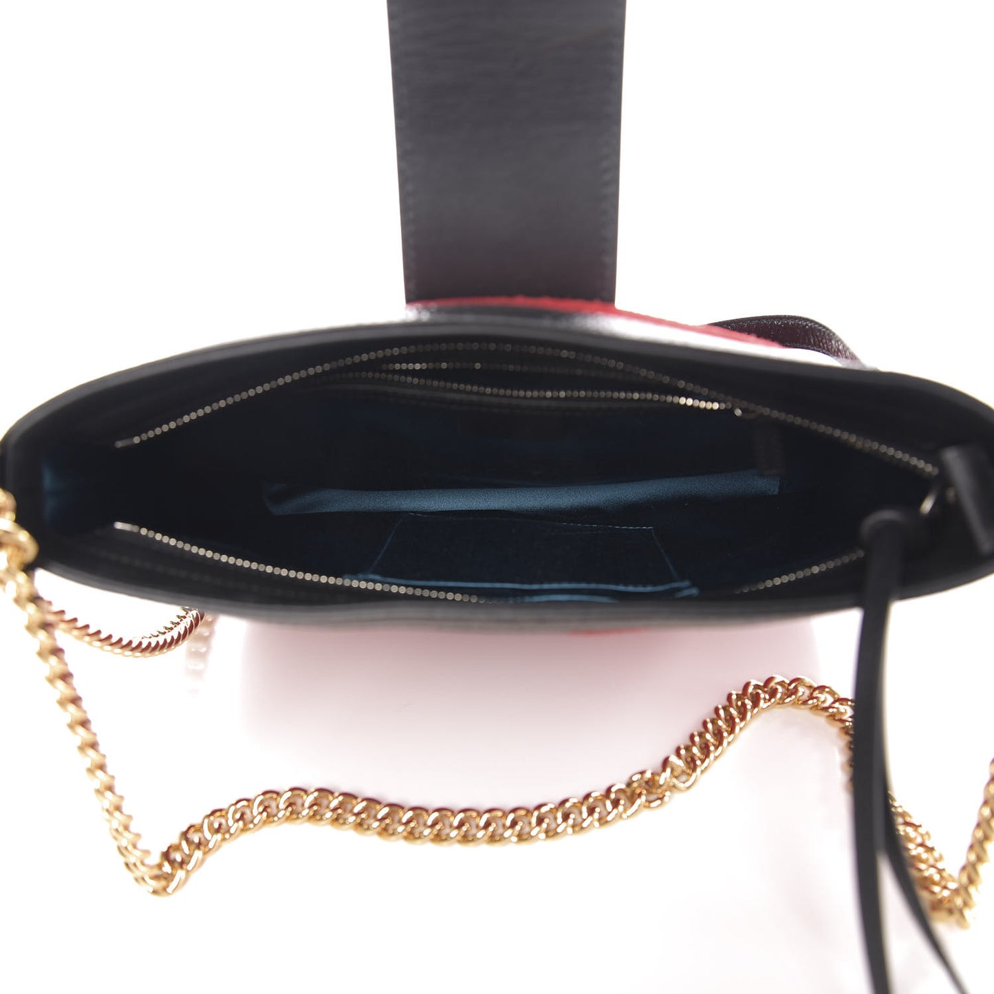 Suede Patent Medium Dionysus Bucket Bag Red