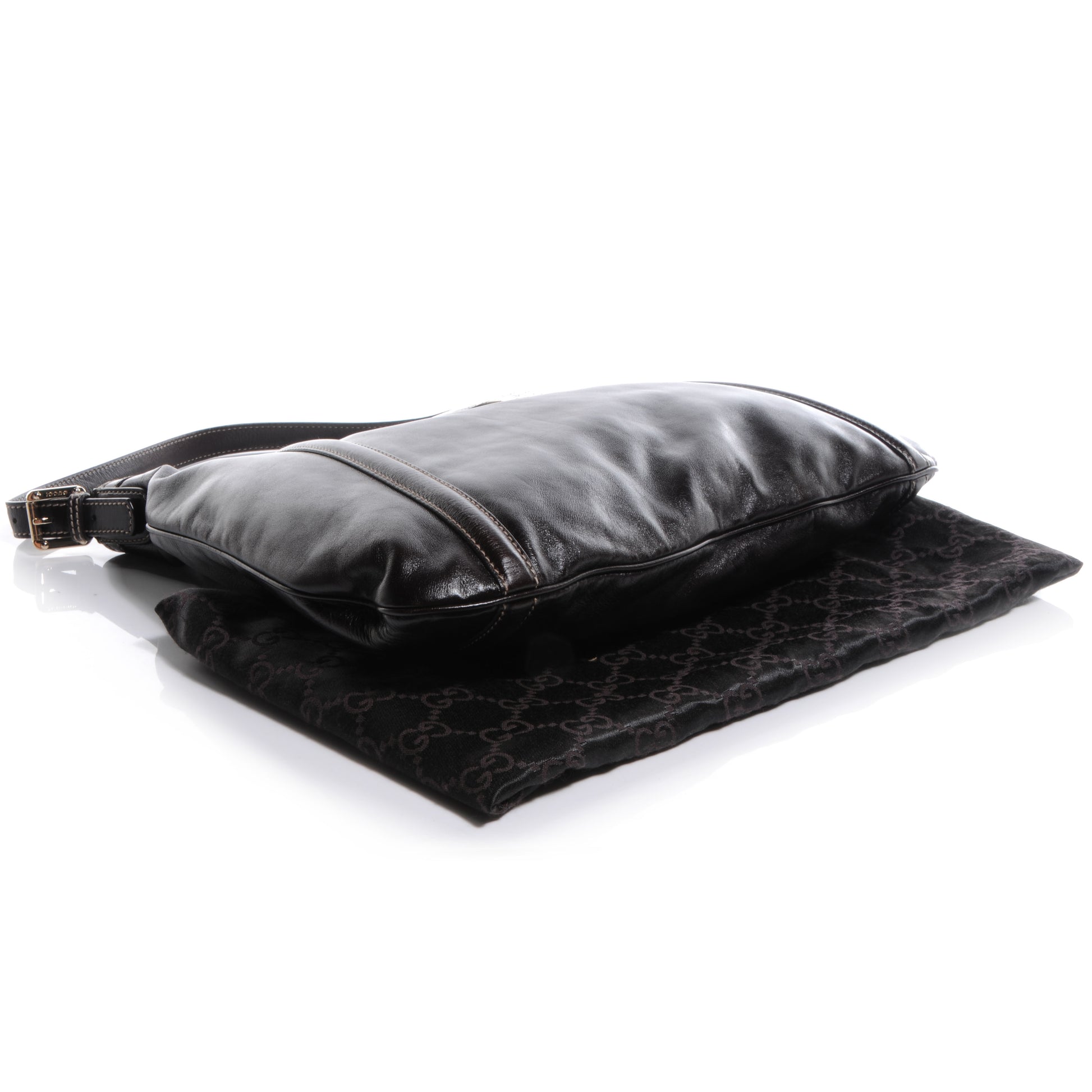 Gucci Leather GG Britt Hobo Dark Brown 4 of 7