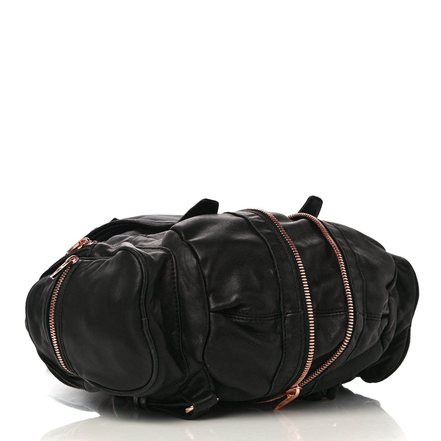 Lambskin Marti Backpack Washed Black Rose Gold Hardware
