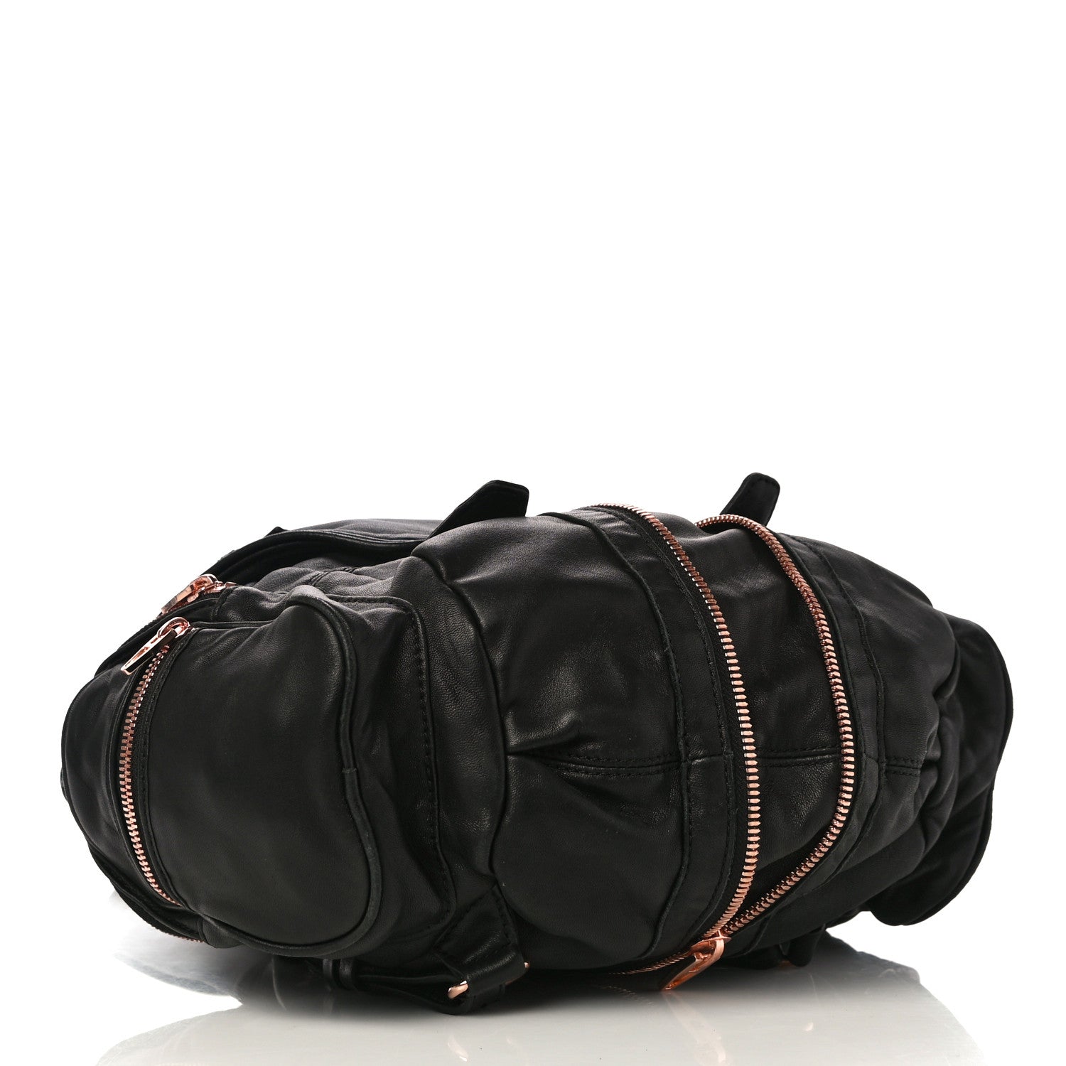 Alexander Wang Lambskin Marti Backpack Washed Black Rose Gold Hardware 4 of 9
