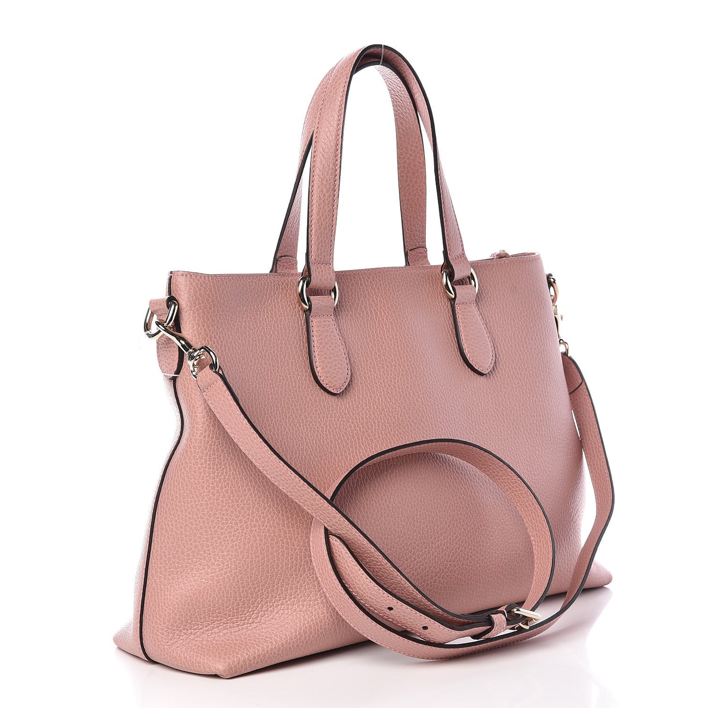 Calfskin Bamboo Tassel Top Handle Tote Soft Pink