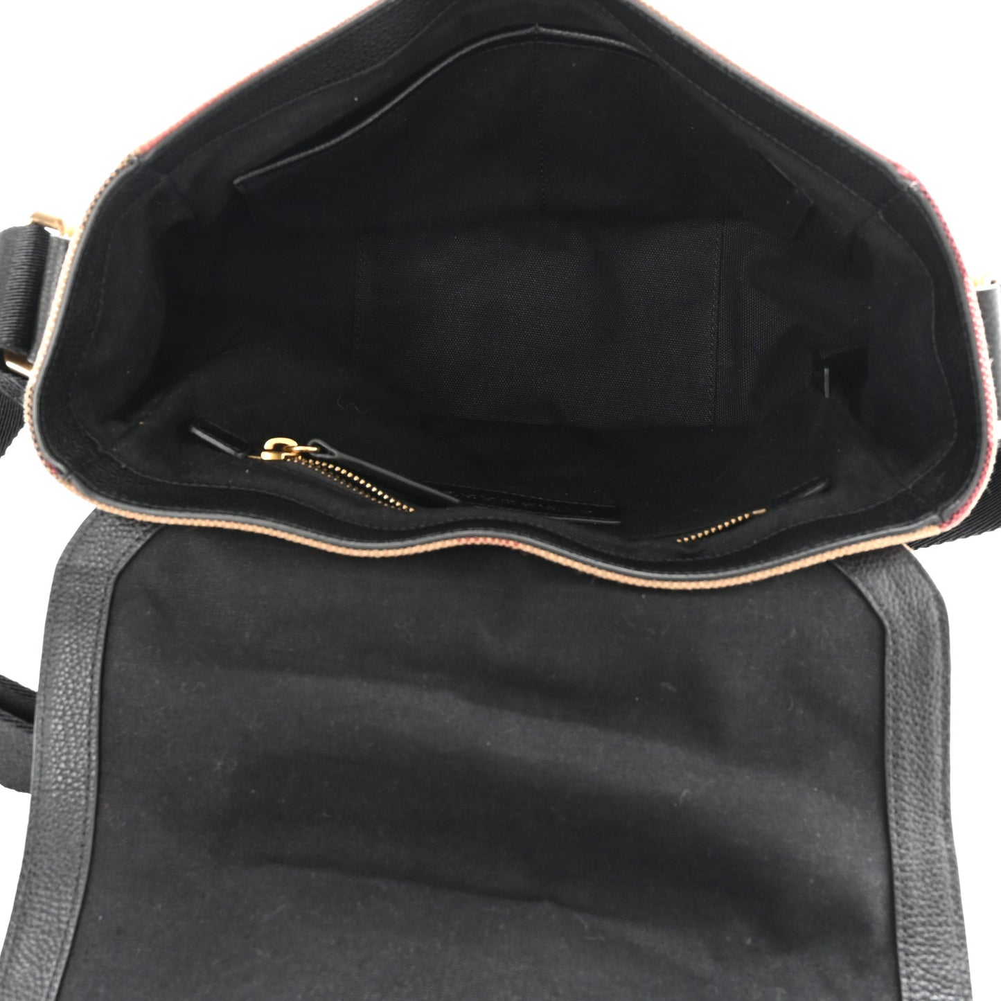 Canvas Mega Check Small Baildon Messenger Bag Black