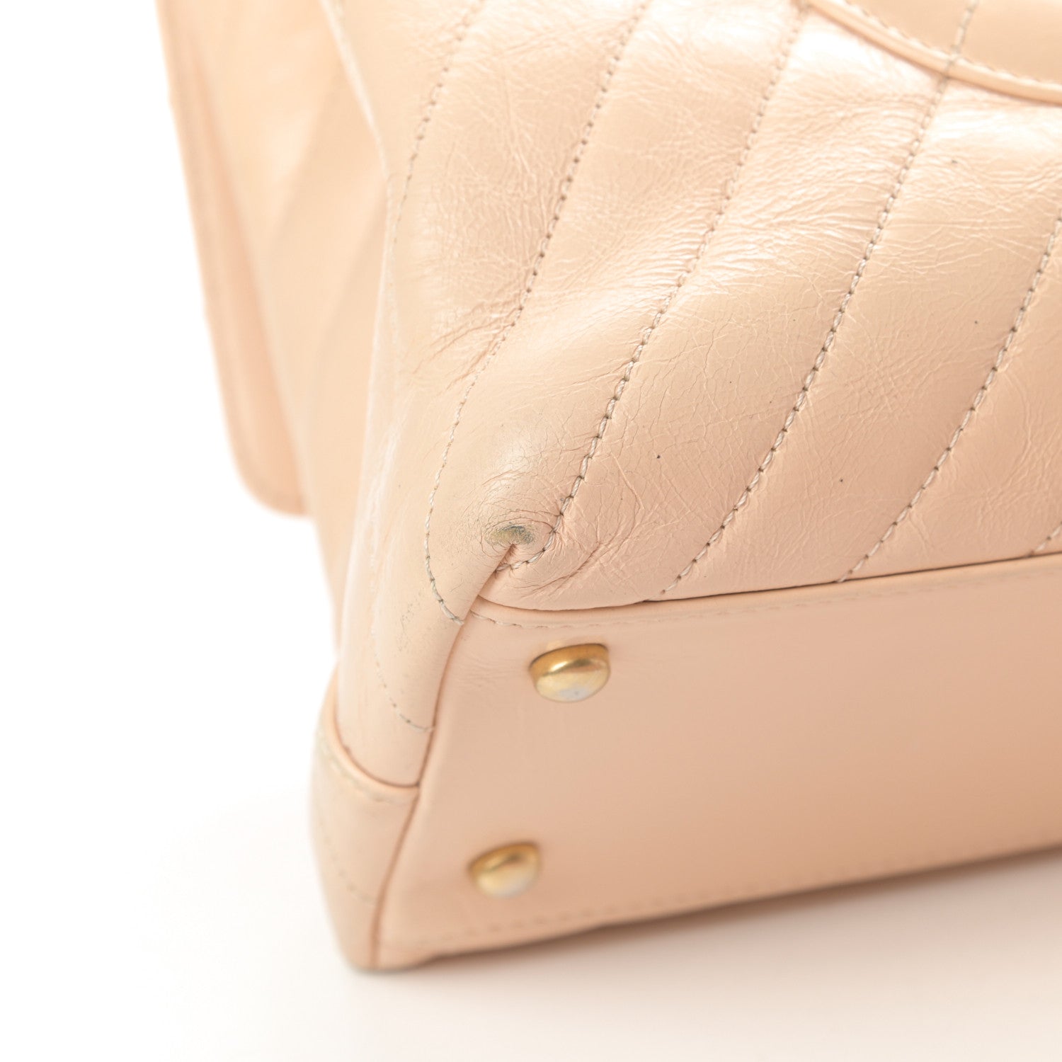 Chanel Calfskin Chevron Quilted Medium Coco Handle Flap Beige 12 of 17
