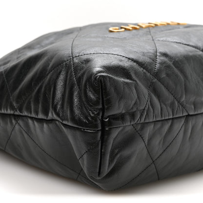 Chanel Shiny Calfskin Quilted Small Chanel 22 Black 9 of 10