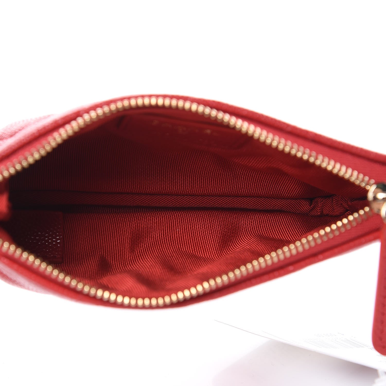 Chanel Caviar Quilted Small Cosmetic Case Red 5 of 8