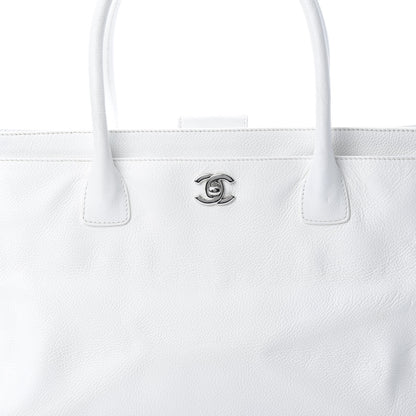 Chanel Calfskin Cerf Executive Shopper Tote White 8 of 14