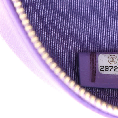 Chanel Caviar Quilted Round Clutch With Chain Purple 7 of 10
