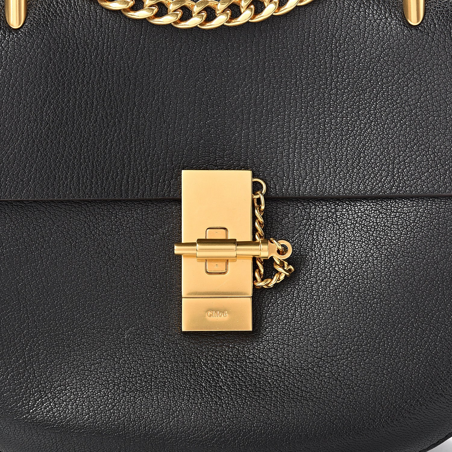 Chloe Grained Lambskin Drew Shoulder Bag Black 7 of 10