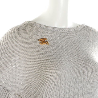 Chanel Crystal Pearl CC Brooch Gold 3 of 3