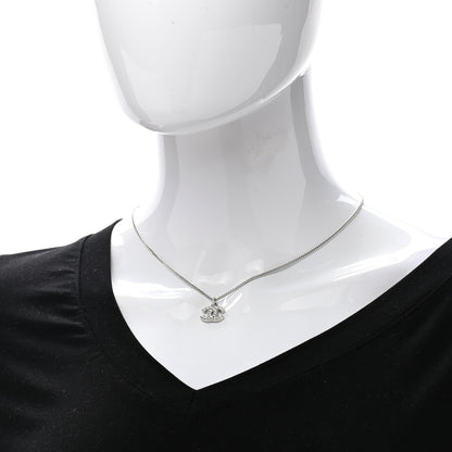 Chanel Crystal Timeless CC Necklace Silver 2 of 7