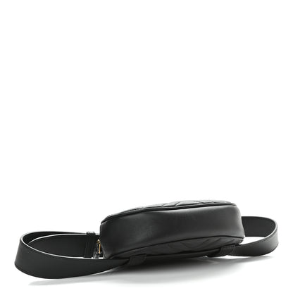 Gucci Calfskin Matelasse GG Marmont Belt Bag 85 34 Black 4 of 10