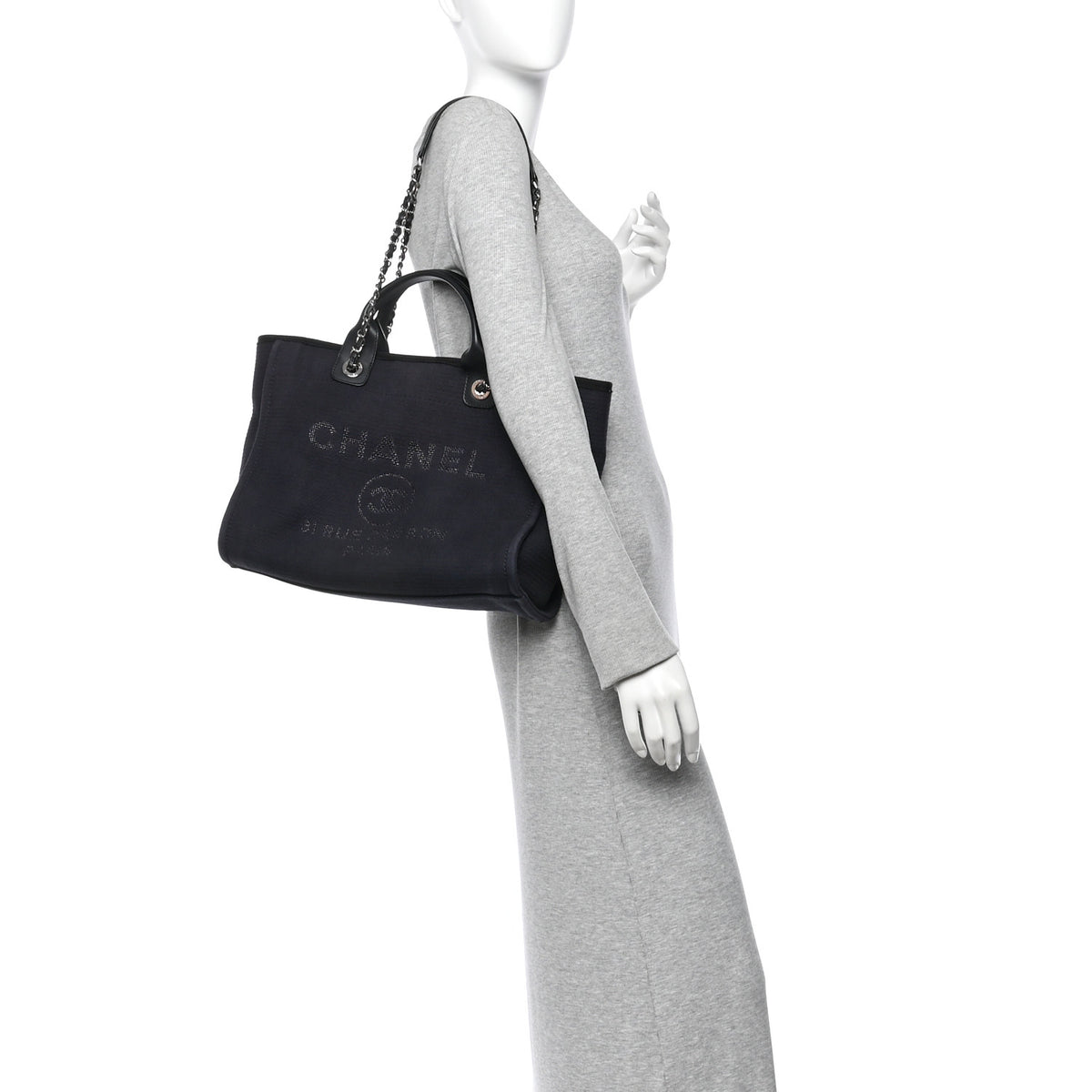 Mixed Fibers Small Deauville Tote Black