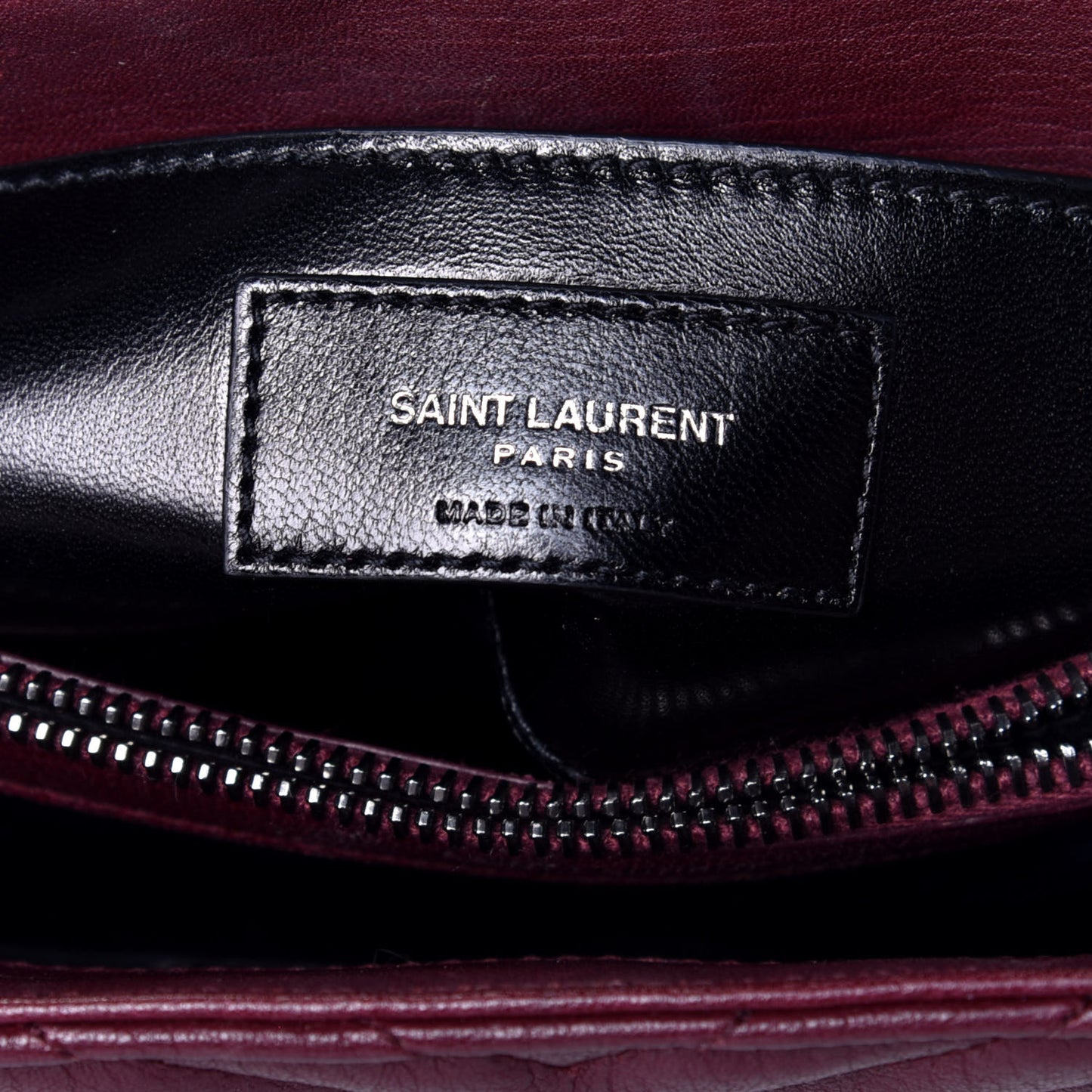 Sheepskin Matelasse Chevron Monogram Medium College Bag Rouge Legion