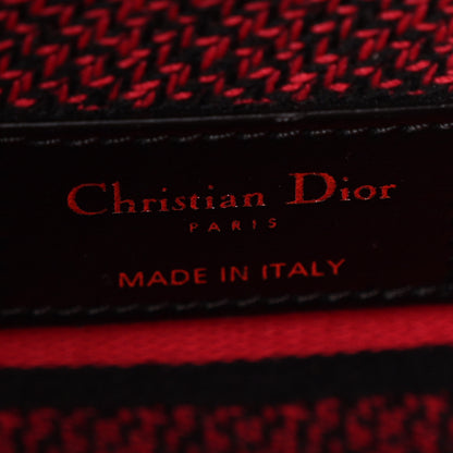 Christian Dior Canvas Embroidered Flower Pop Medium Lady D-Lite Red Pink 6 of 10