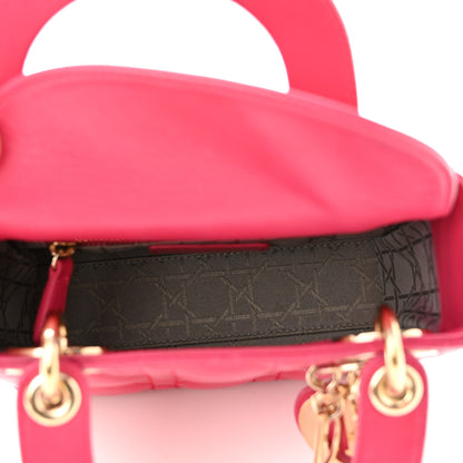 Christian Dior Lambskin Cannage Mini Lady Dior Fuchsia 4 of 10