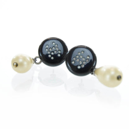 Chanel Pearl Tear Drop CC Earrings 1 of 5