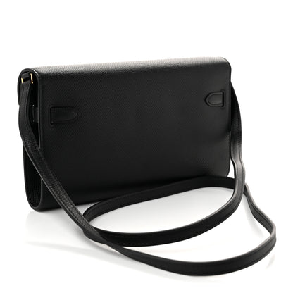 Hermes Epsom Kelly Wallet To Go Black 5 of 19