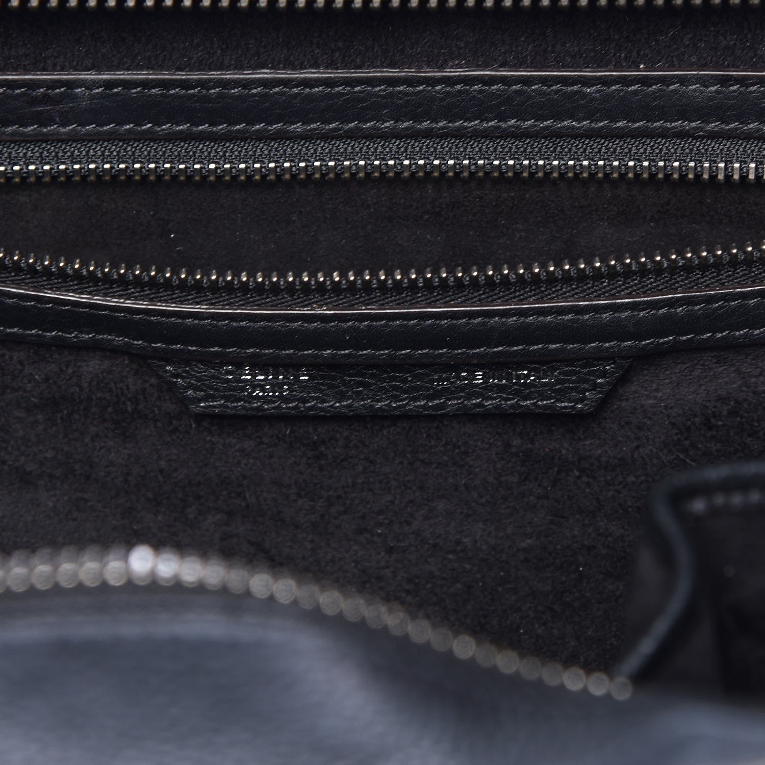 Celine Drummed Calfskin Mini Luggage Black 6 of 17