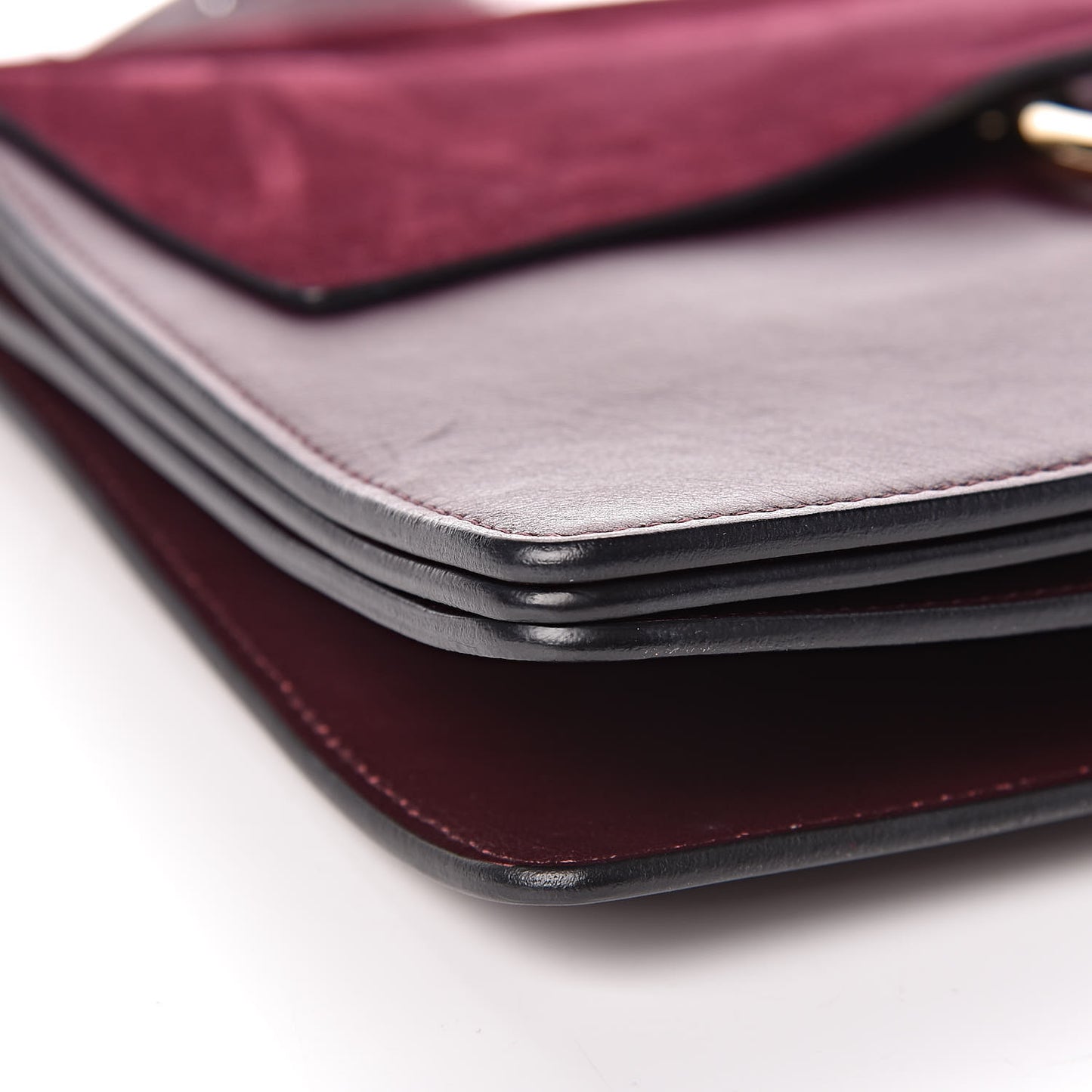 Suede Calfskin Medium Faye Shoulder Bag Dark Purple