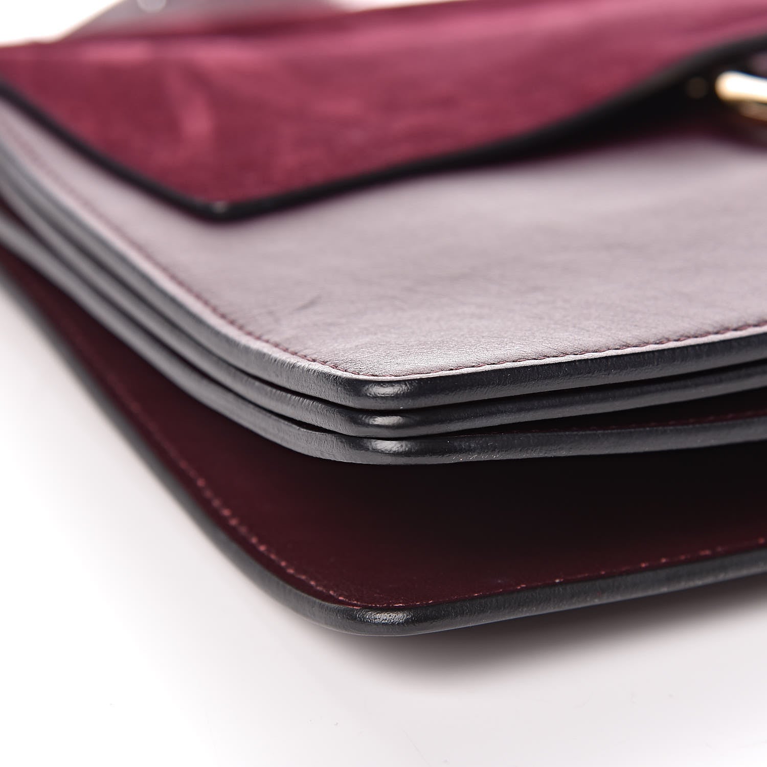 Chloe Suede Calfskin Medium Faye Shoulder Bag Dark Purple 10 of 17