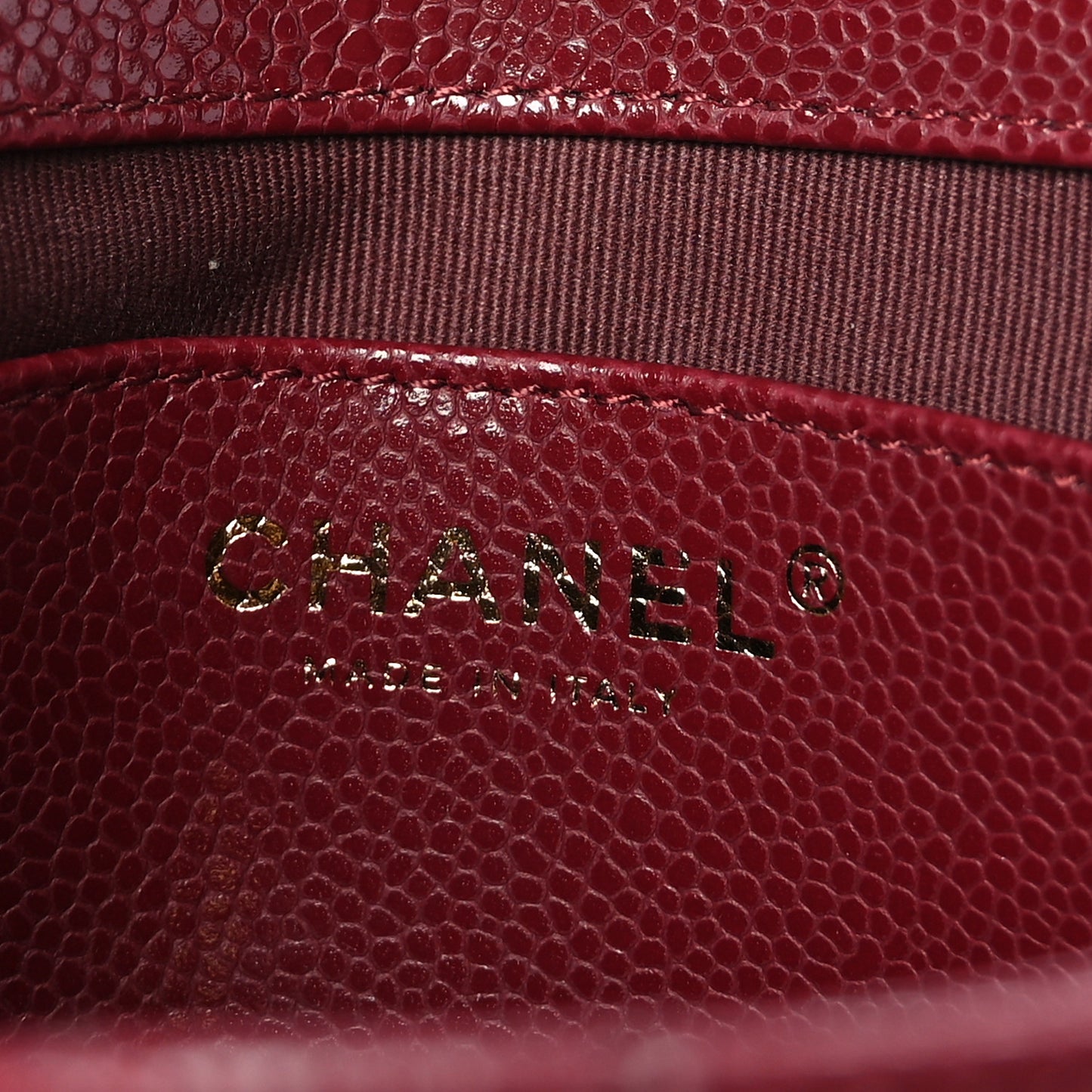 Caviar Quilted Small Messenger Flap Burgundy