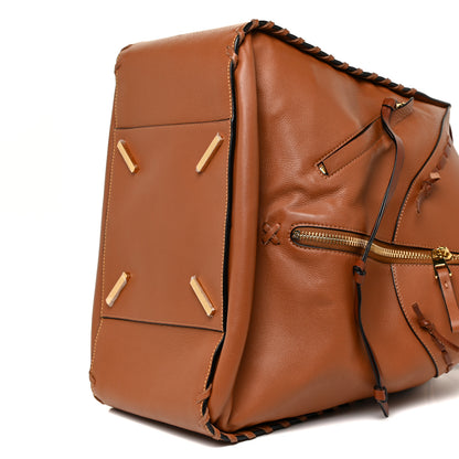 Loewe Calfskin Laced Hammock Shoulder Bag Tan 6 of 18