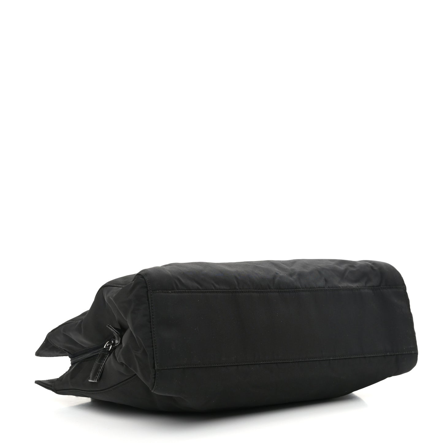 Nylon Tessuto Acciaio Chain Shoulder Bag Black
